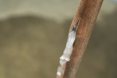 ruptured frozen copper water line